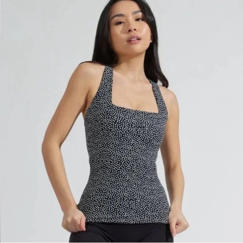 Buffbunny Revolution Tank - Black Bossy Print - M Built In Bra Tank
